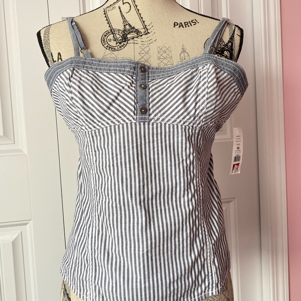 Striped Gray Women's Spagetti top: SOLD